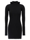 Fendi Black Wool Short Dress Fendi