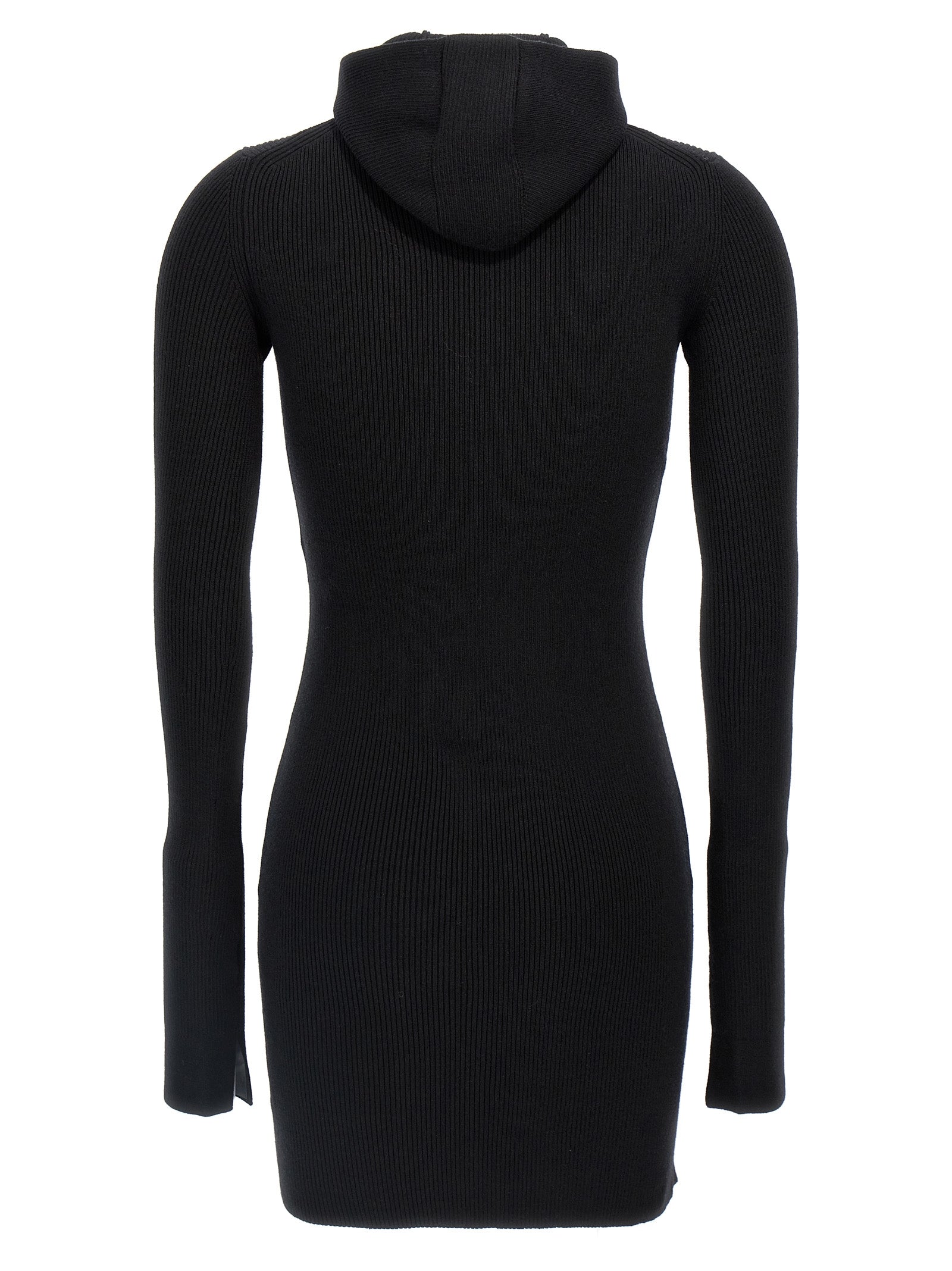 Fendi Black Wool Short Dress Fendi