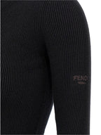 Fendi Black Wool Short Dress Fendi