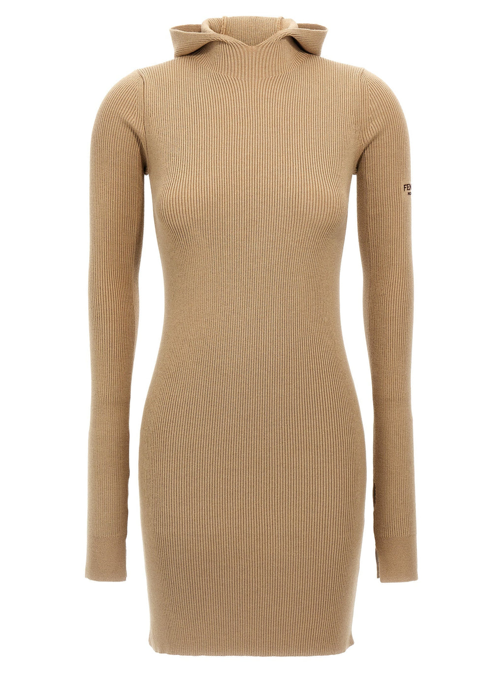 Fendi Beige Wool Short Dress Fendi