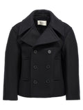 Saint Laurent Black Virgin Wool Coat Saint Laurent