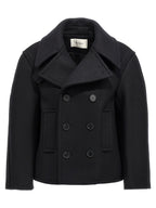 Saint Laurent Black Virgin Wool Coat Saint Laurent