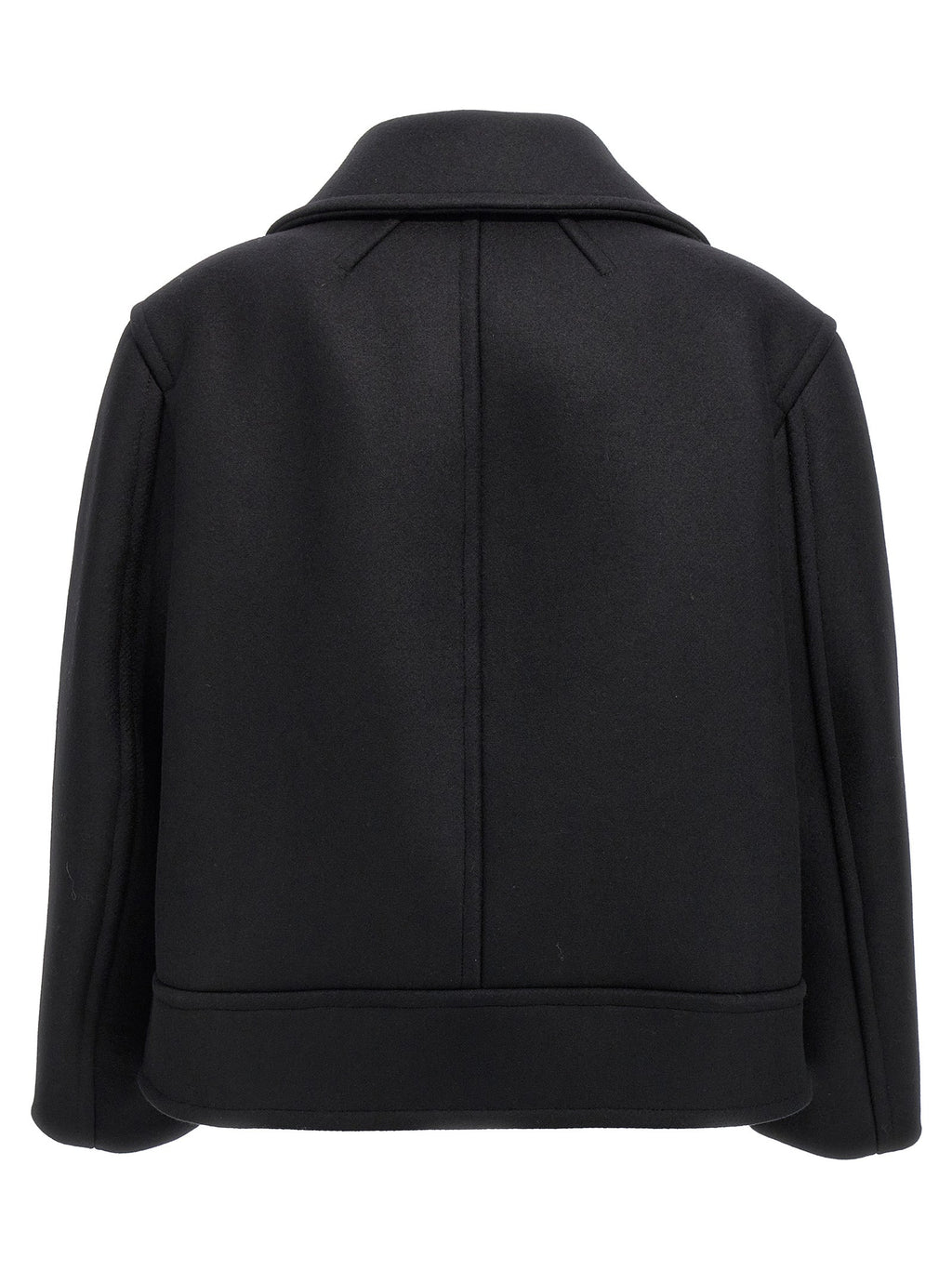 Saint Laurent Black Virgin Wool Coat Saint Laurent