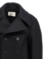 Saint Laurent Black Virgin Wool Coat Saint Laurent
