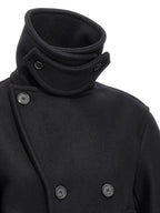 Saint Laurent Black Virgin Wool Coat Saint Laurent