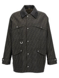Fendi Brown Polyester Full-Length Jacket Fendi