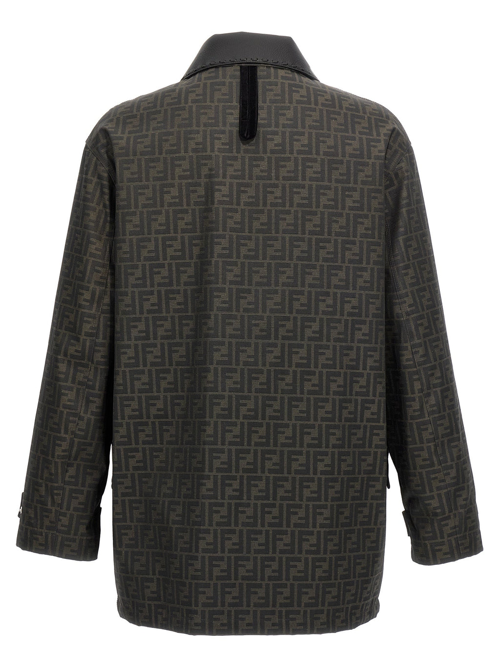 Fendi Brown Polyester Full-Length Jacket Fendi