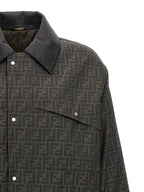 Fendi Brown Polyester Full-Length Jacket Fendi