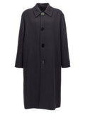 Fendi Blue Virgin Wool Coat Fendi