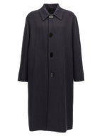 Fendi Blue Virgin Wool Coat Fendi