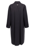 Fendi Blue Virgin Wool Coat Fendi