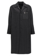 Fendi Gray Cashmere Coat Fendi
