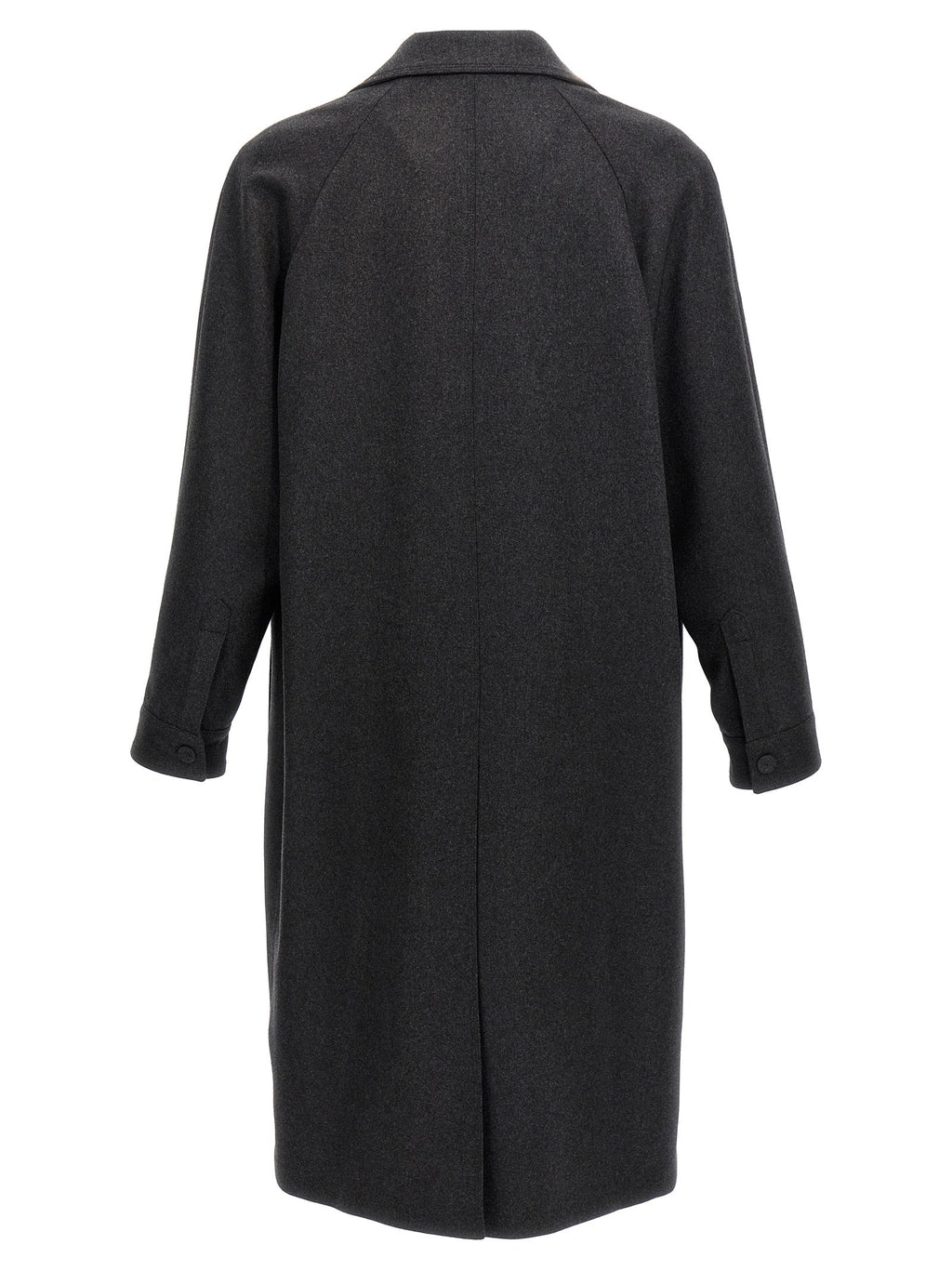 Fendi Gray Cashmere Coat Fendi