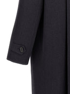 Fendi Blue Virgin Wool Coat Fendi
