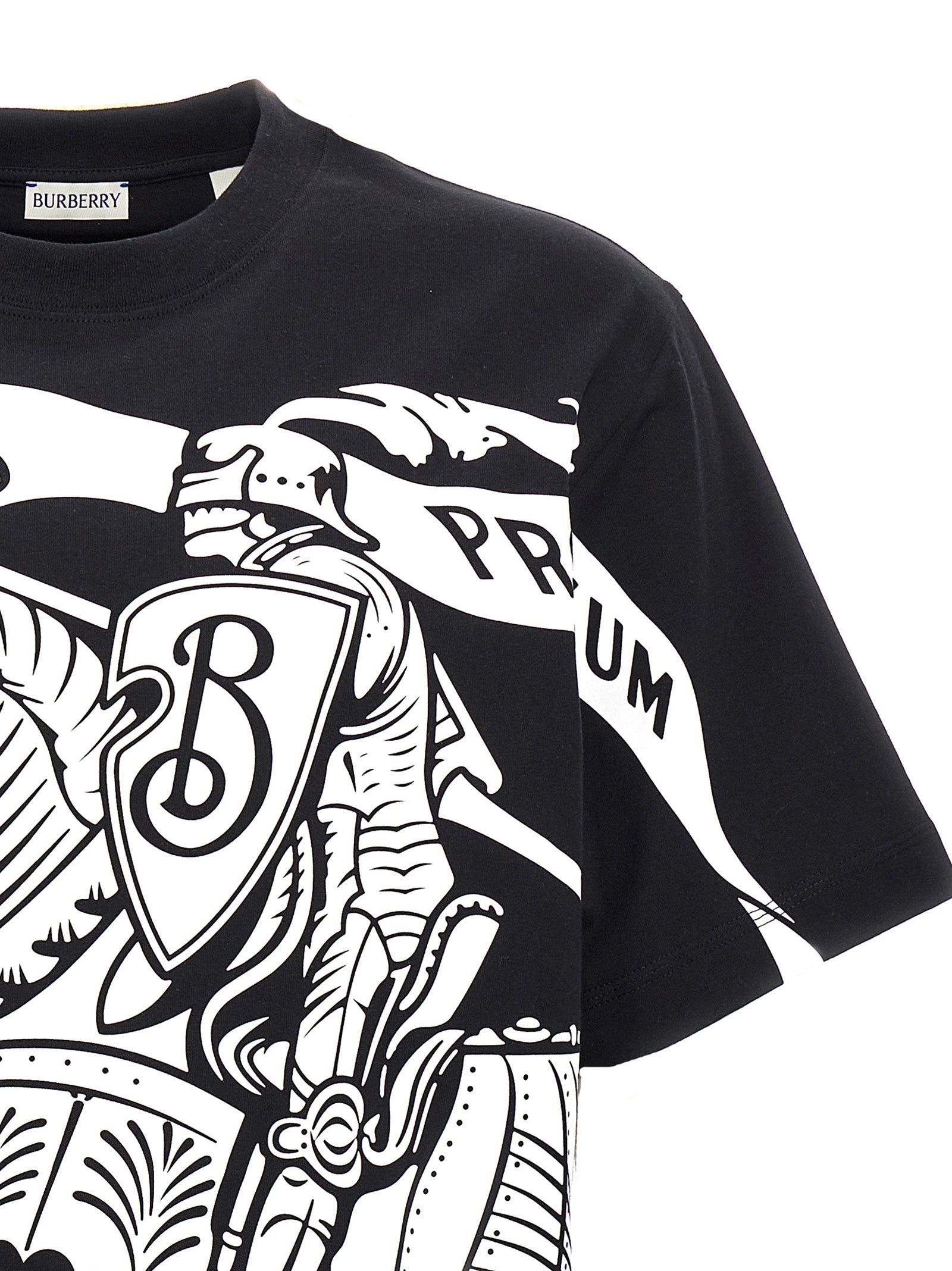 Burberry Bicolor Cotton T-Shirt Burberry