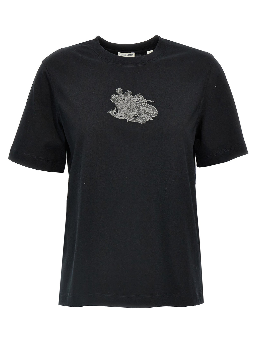 Burberry Black Cotton T-Shirt Burberry