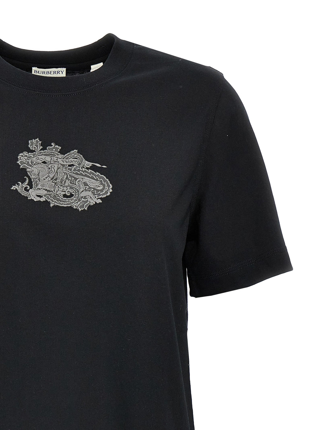 Burberry Black Cotton T-Shirt Burberry