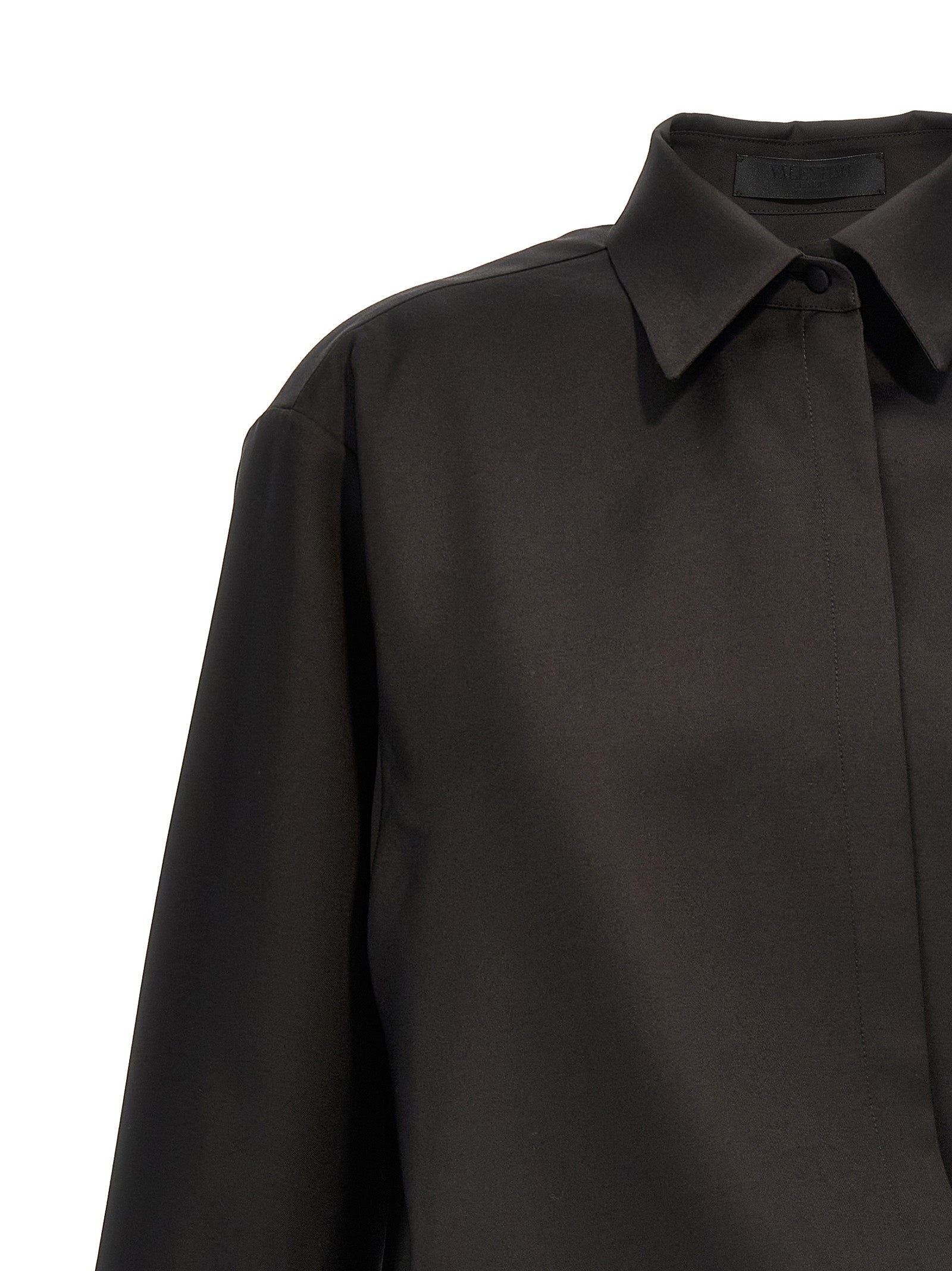 Valentino Garavani Black Wool Blouse Valentino Garavani