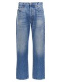 Valentino Garavani Blue Cotton Straight-Leg Jeans Valentino Garavani