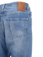 Valentino Garavani Blue Cotton Straight-Leg Jeans Valentino Garavani