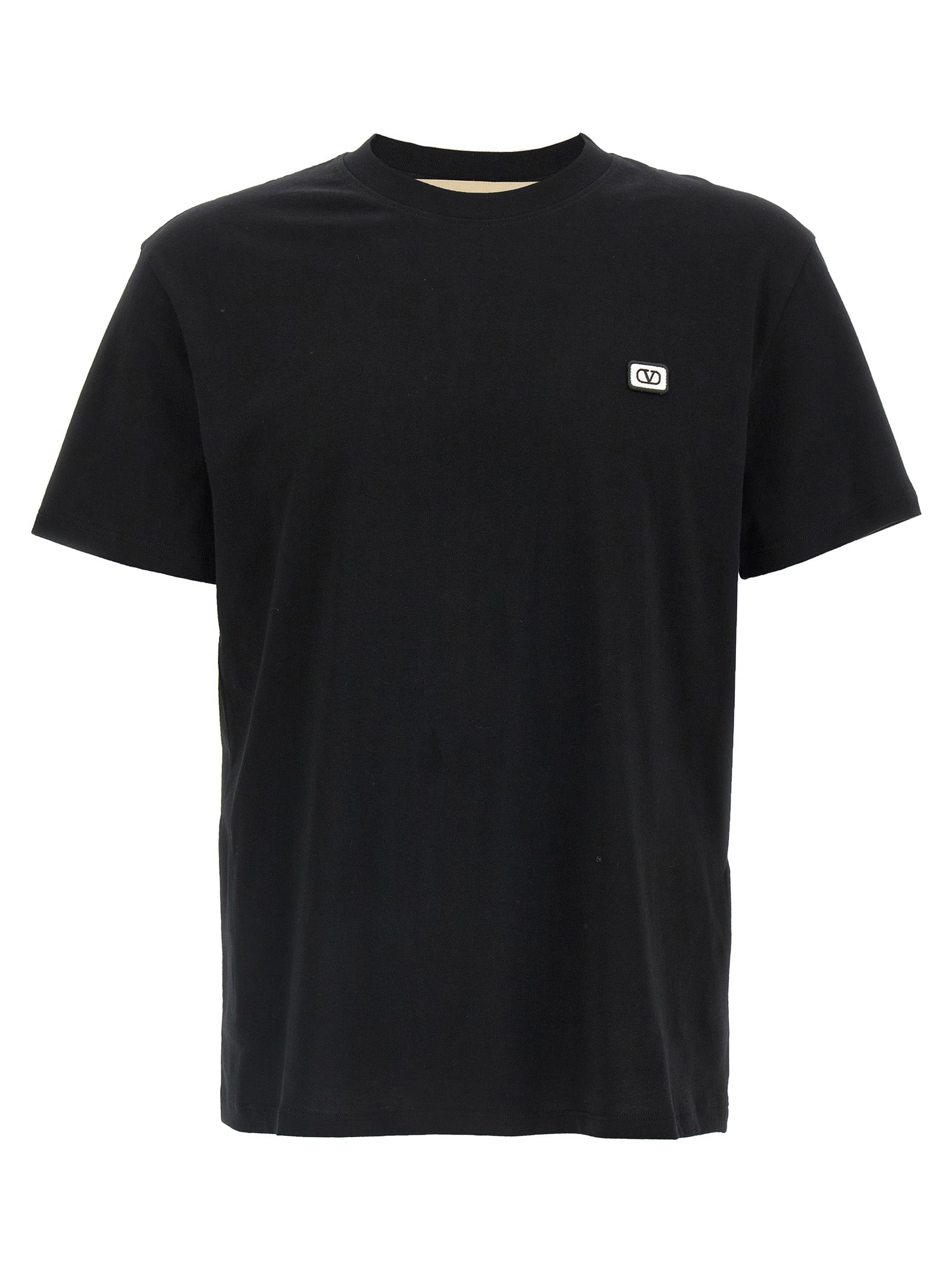 Valentino Garavani Black Cotton T-Shirt Valentino Garavani