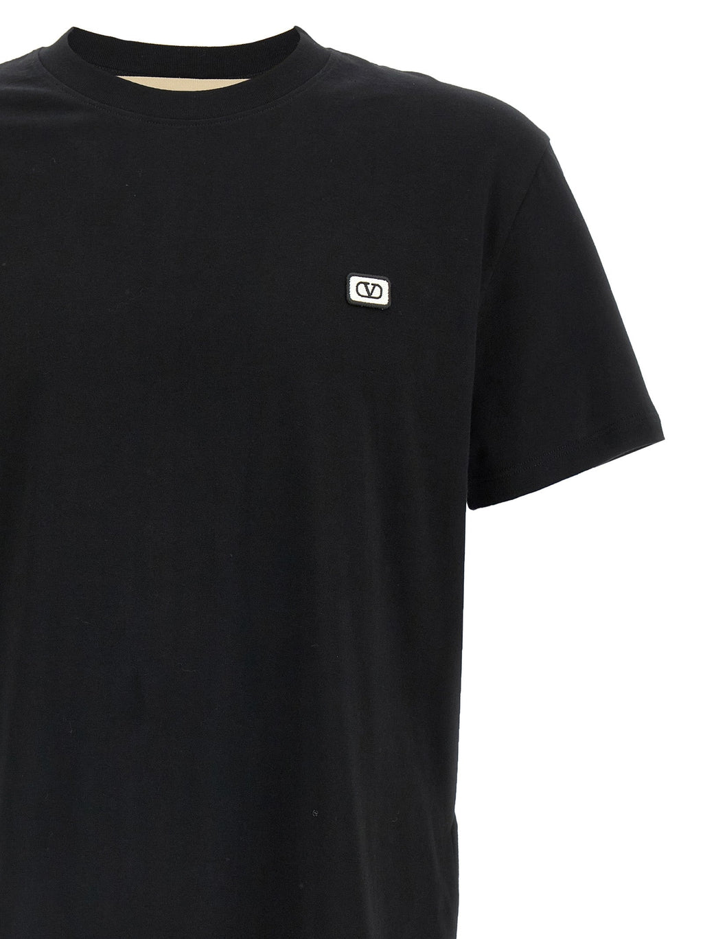 Valentino Garavani Black Cotton T-Shirt Valentino Garavani
