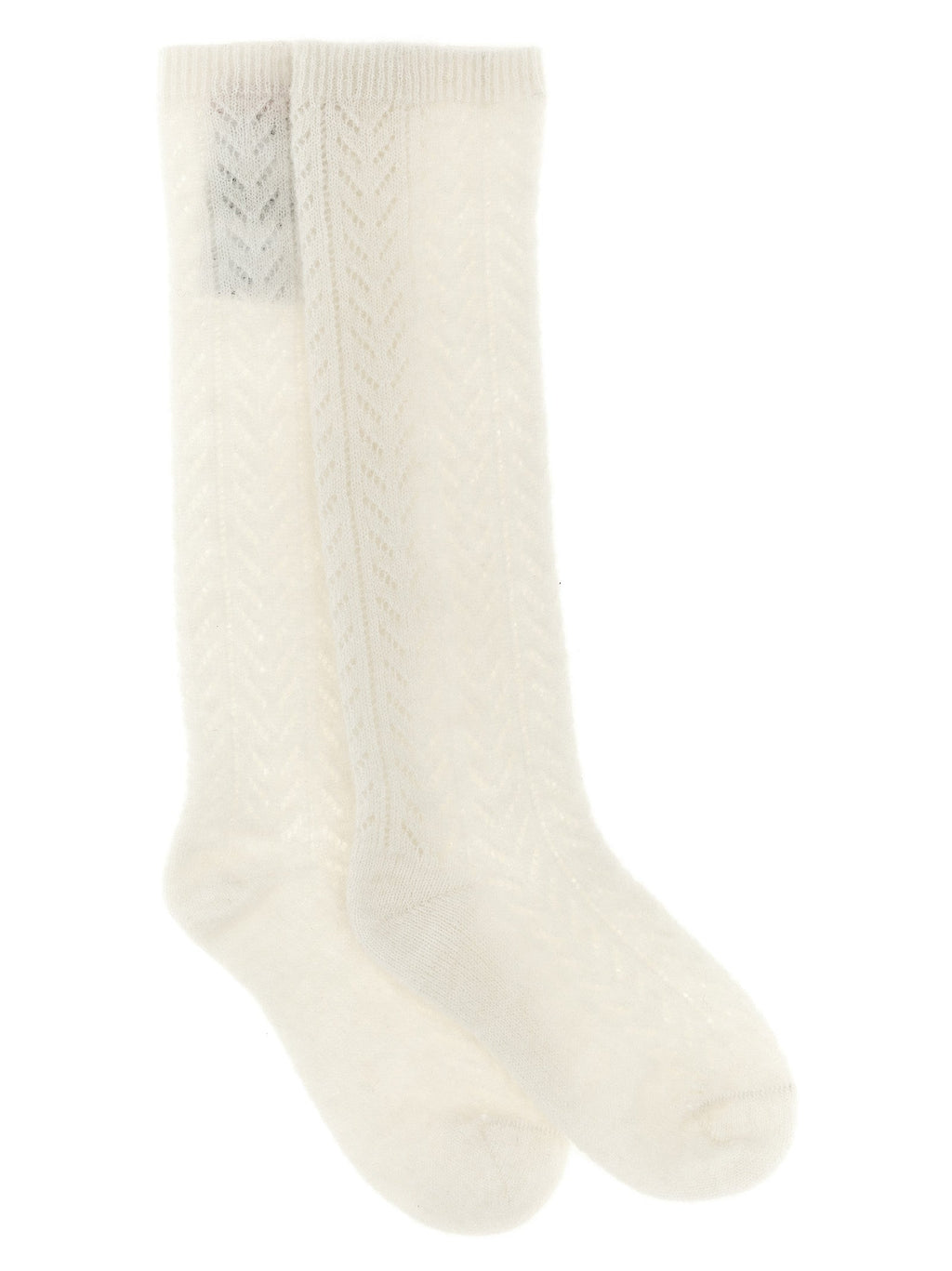 Valentino Garavani White Wool Socks Valentino Garavani