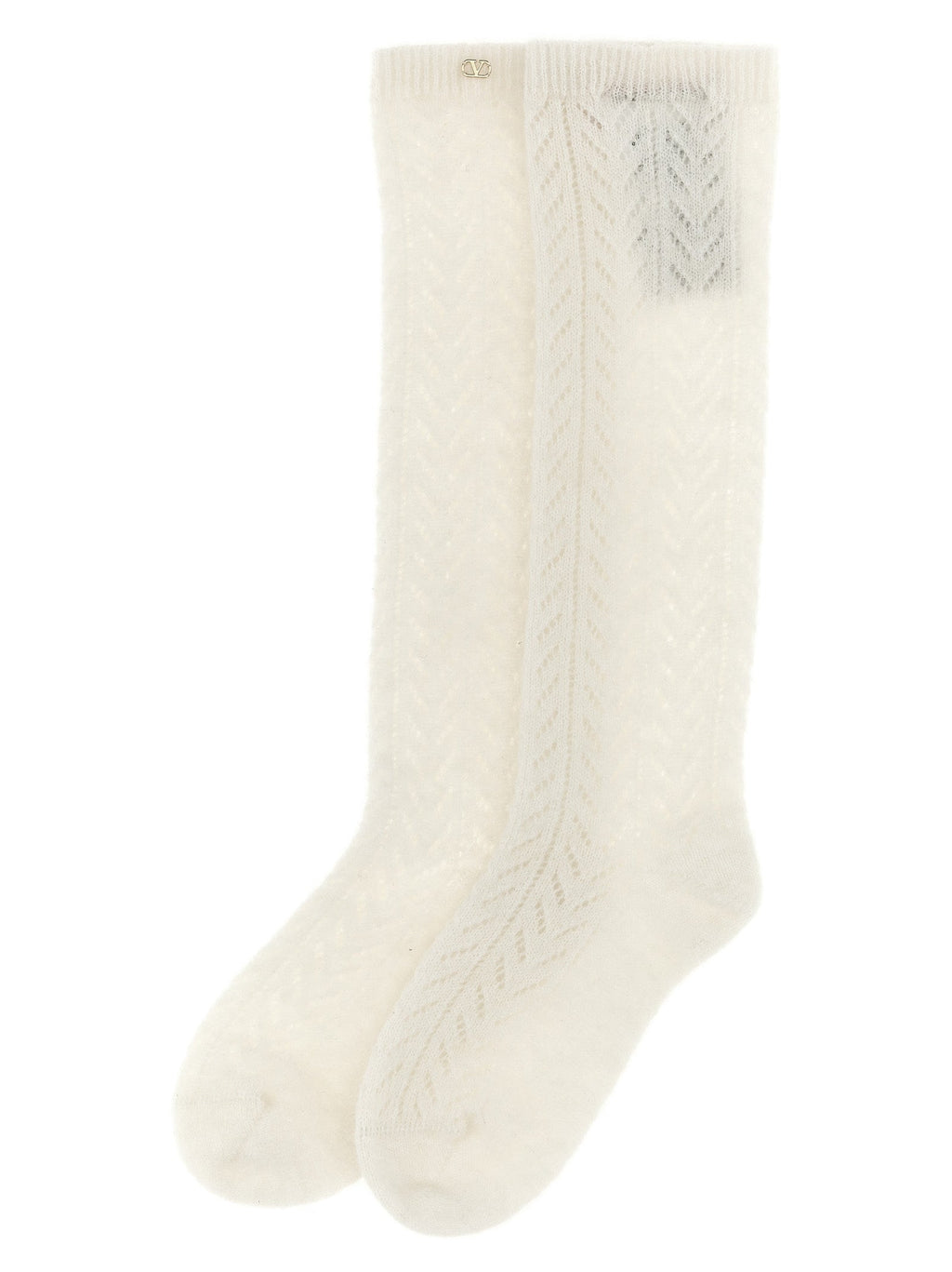Valentino Garavani White Wool Socks Valentino Garavani