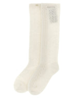 Valentino Garavani White Wool Socks Valentino Garavani