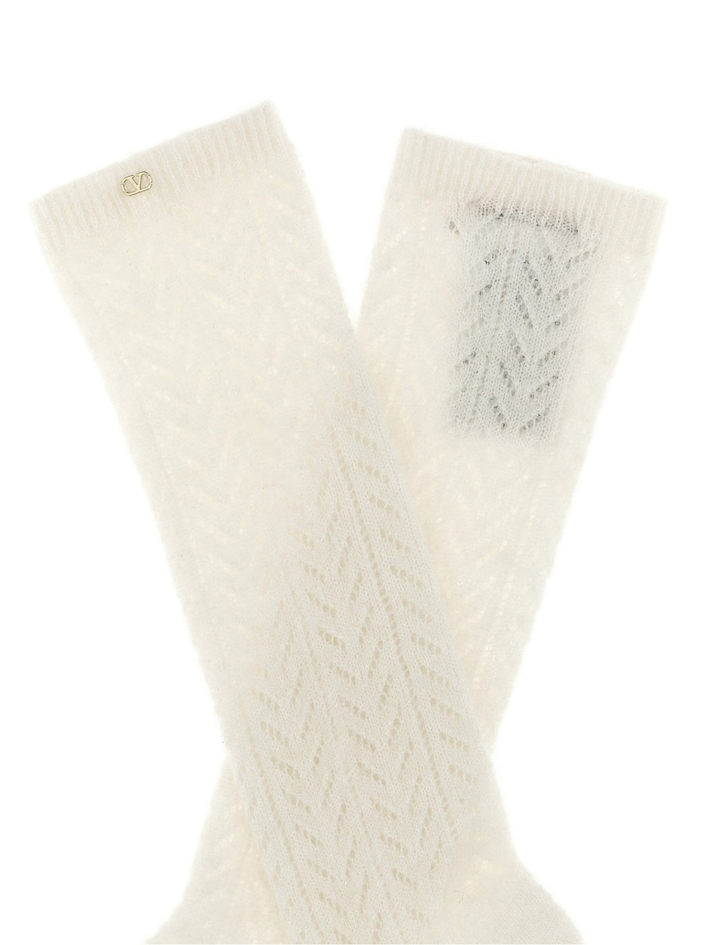 Valentino Garavani White Wool Socks Valentino Garavani