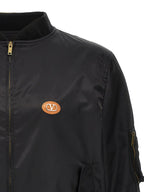 Valentino Garavani Black Polyamide Bomber Valentino Garavani