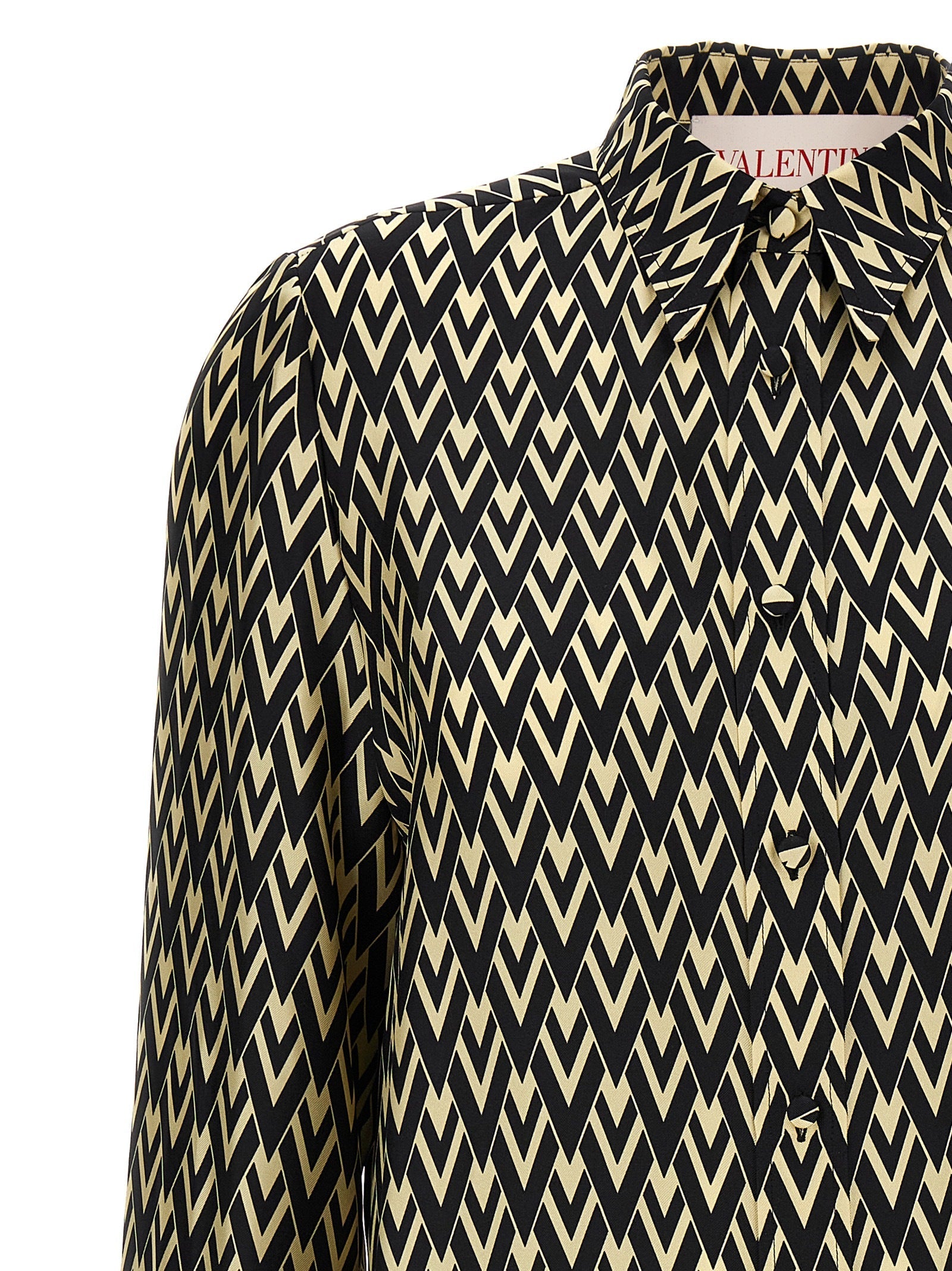 Valentino Garavani Bicolor Silk Blouse Valentino Garavani