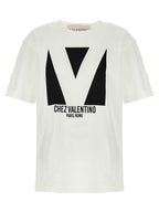 Valentino Garavani White Cotton T-Shirt Valentino Garavani