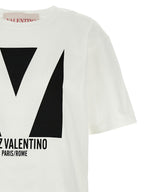 Valentino Garavani White Cotton T-Shirt Valentino Garavani