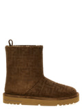 Fendi Brown Calf Leather Bos Taurus Ankle Boots Fendi