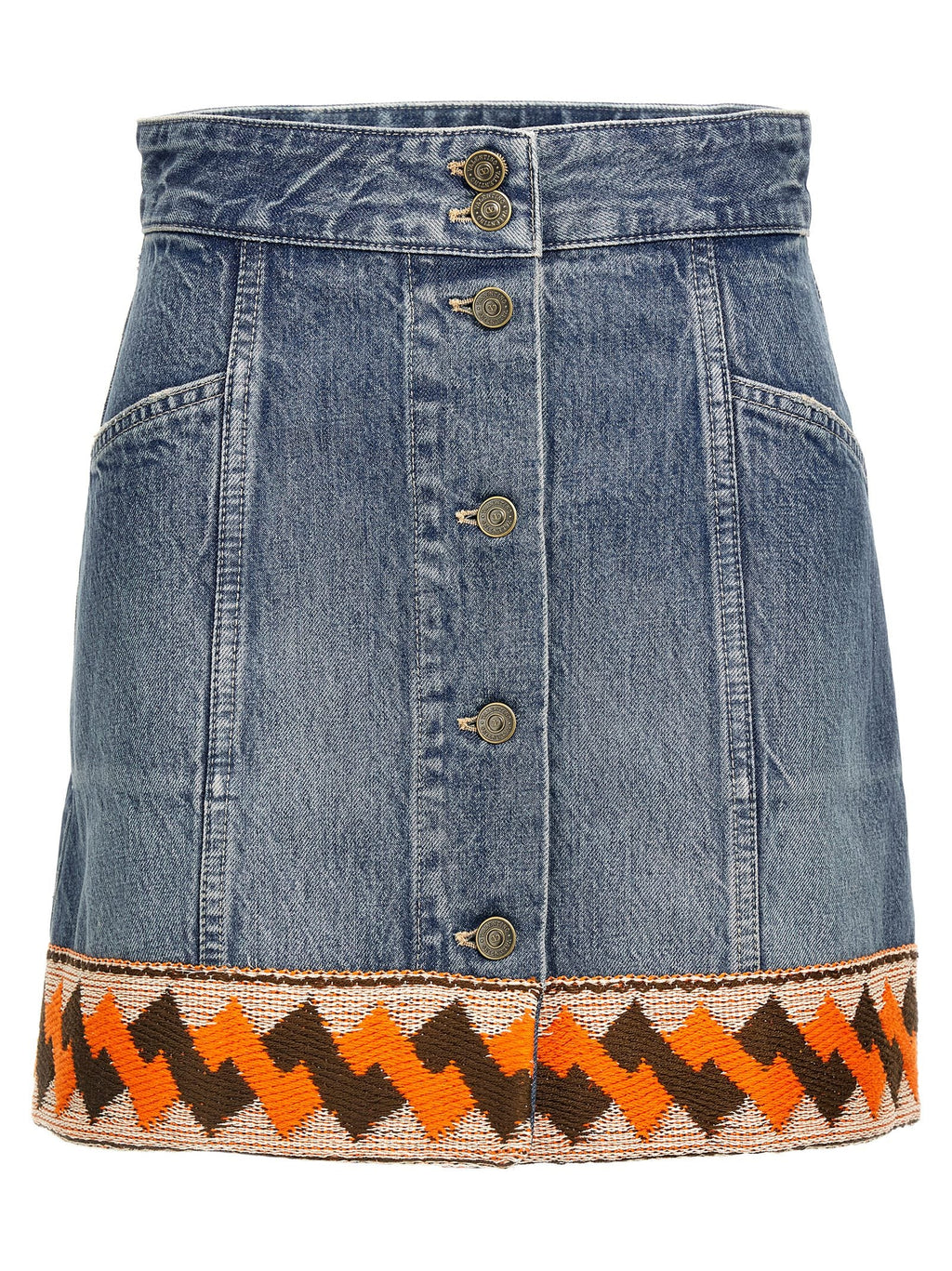 Valentino Garavani Multicolor Cotton Long Skirt Valentino Garavani