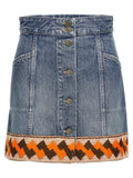 Valentino Garavani Multicolor Cotton Long Skirt Valentino Garavani