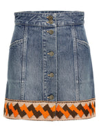 Valentino Garavani Multicolor Cotton Long Skirt Valentino Garavani