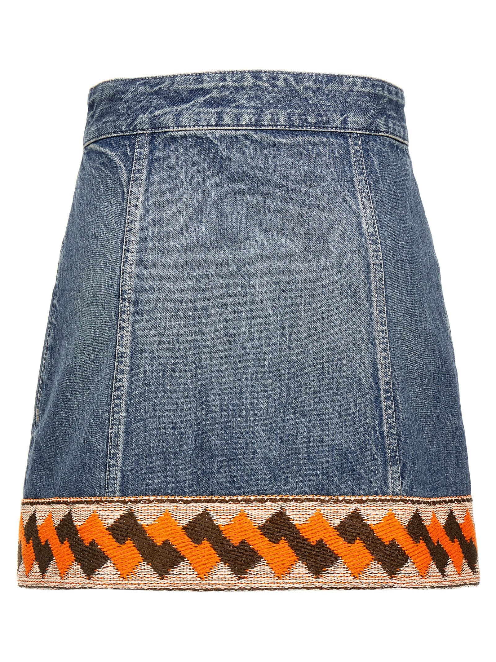 Valentino Garavani Multicolor Cotton Long Skirt Valentino Garavani