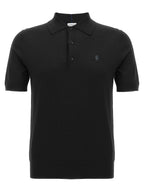 Burberry Black Wool Polo Shirt Burberry