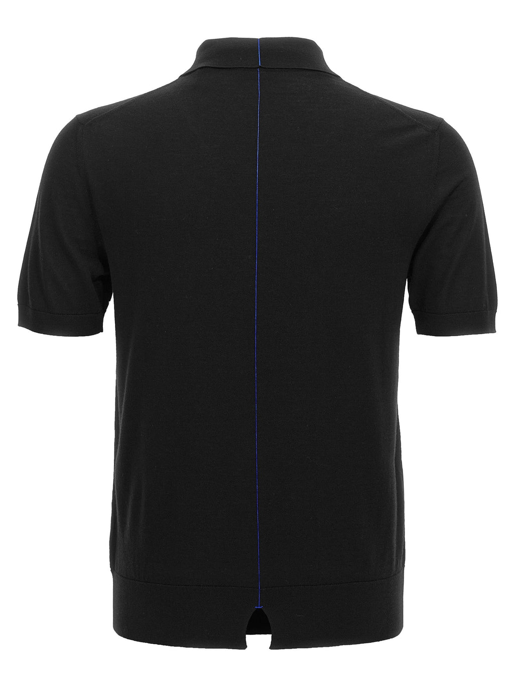 Burberry Black Wool Polo Shirt Burberry