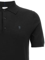 Burberry Black Wool Polo Shirt Burberry