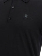 Burberry Black Wool Polo Shirt Burberry