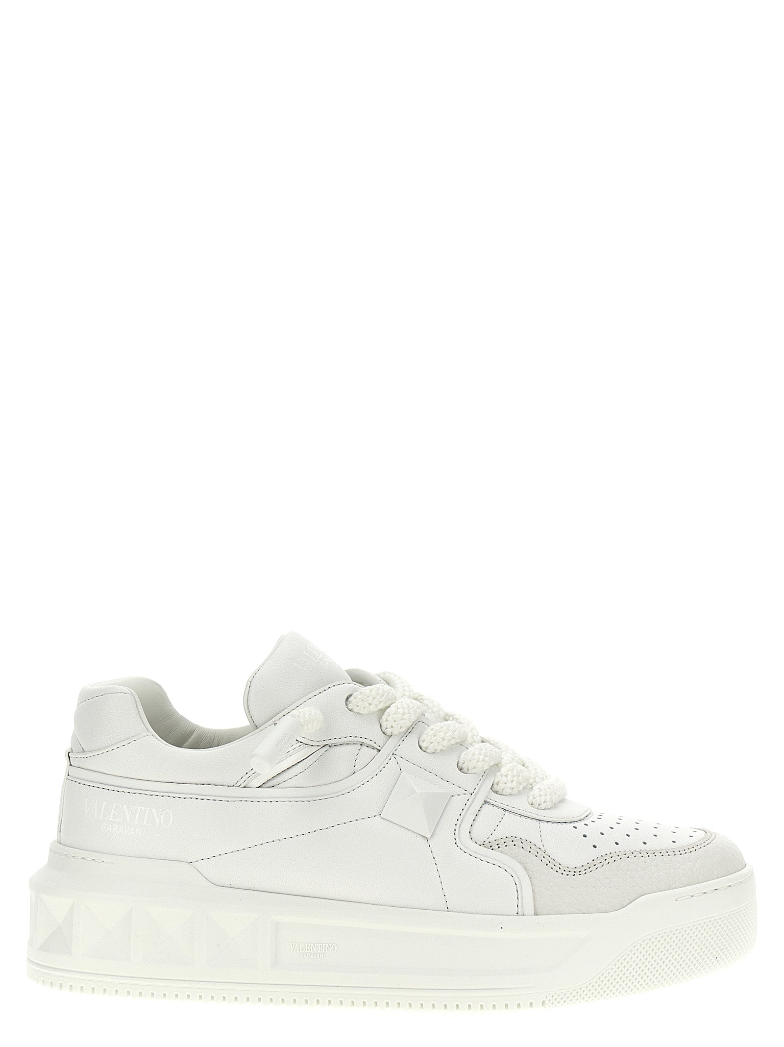 Valentino Garavani White Calfskin Chunky Sneakers Valentino Garavani