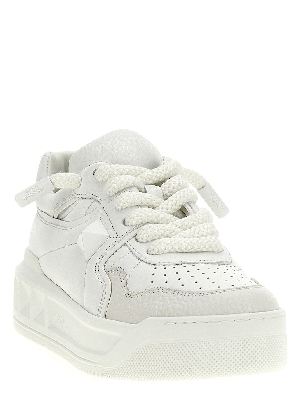 Valentino Garavani White Calfskin Chunky Sneakers Valentino Garavani