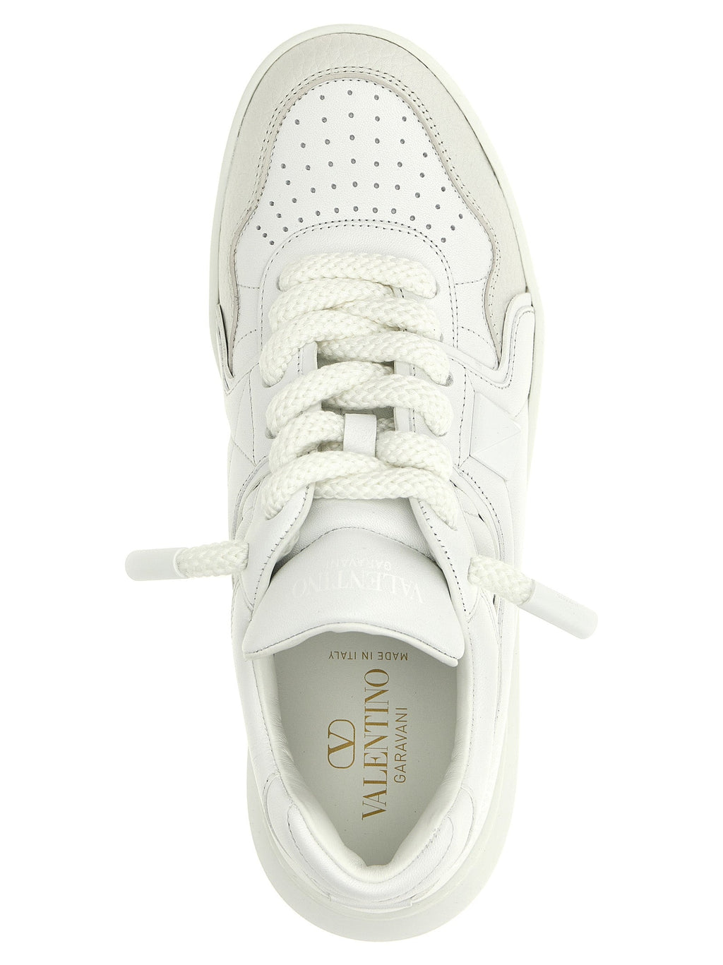 Valentino Garavani White Calfskin Chunky Sneakers Valentino Garavani