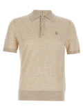 Burberry Beige Wool Polo Shirt Burberry