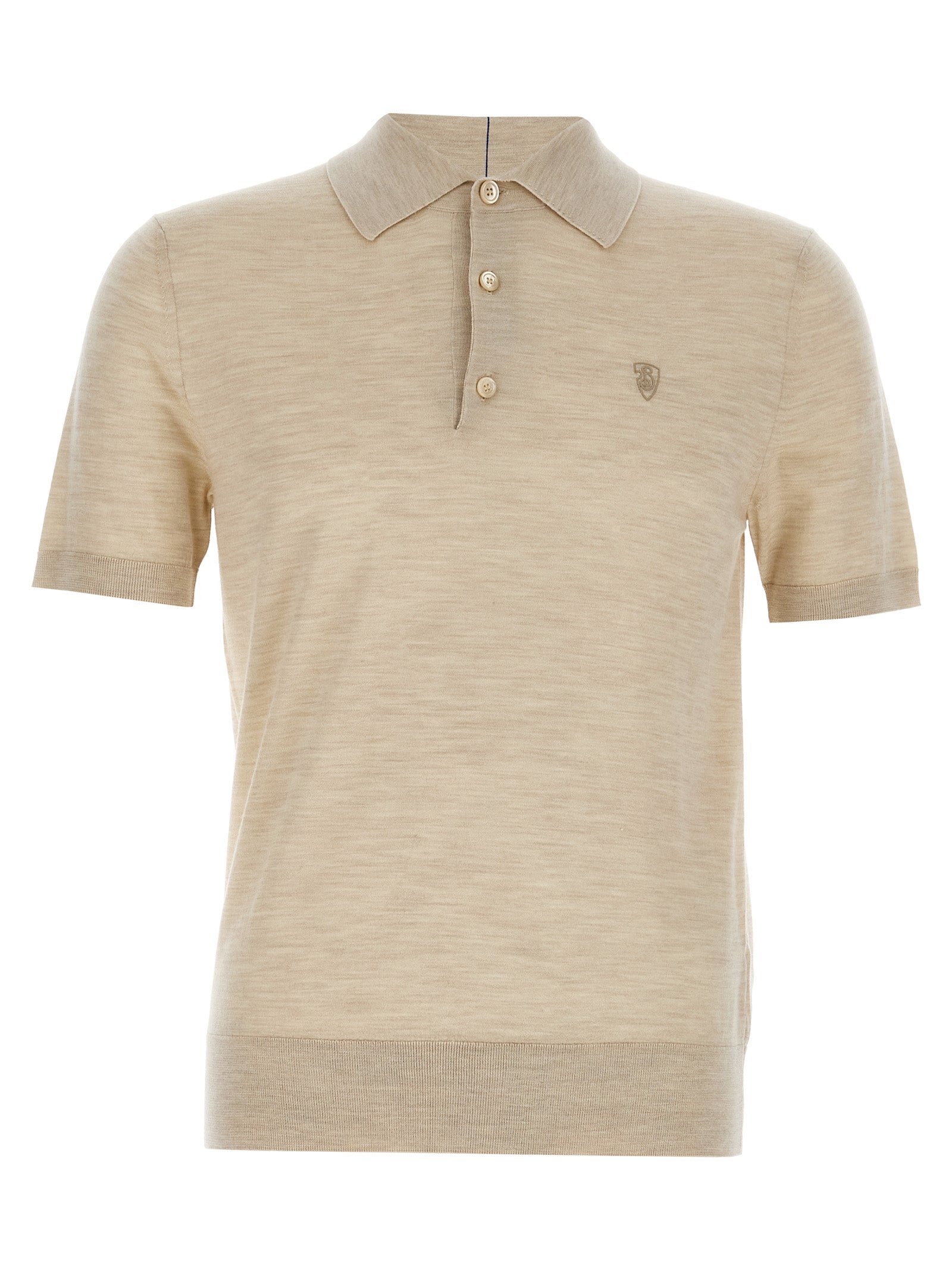 Burberry Beige Wool Polo Shirt Burberry