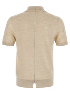 Burberry Beige Wool Polo Shirt Burberry