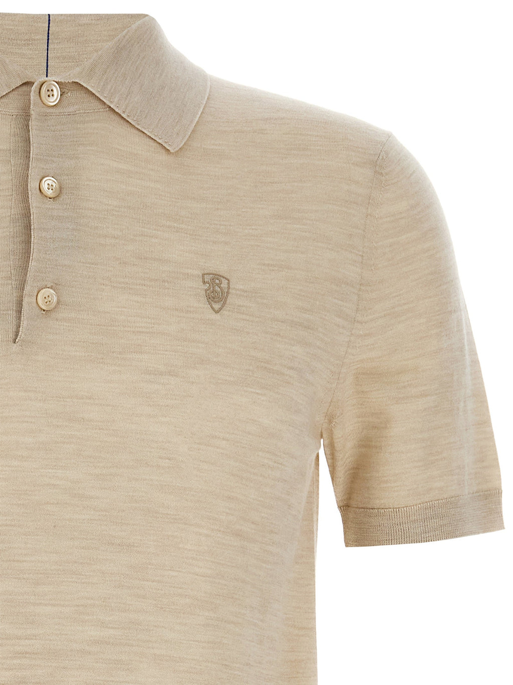 Burberry Beige Wool Polo Shirt Burberry